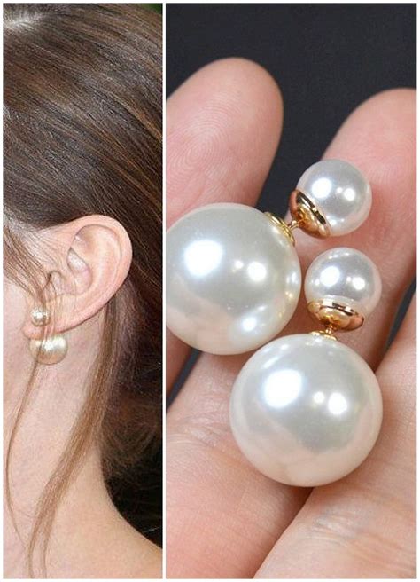 ohrstecker dior|dior earrings double pearl.